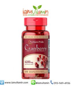 Puritan's Pride Cranberry Fruit Concentrate with C & E 4200 mg 100 Softgels