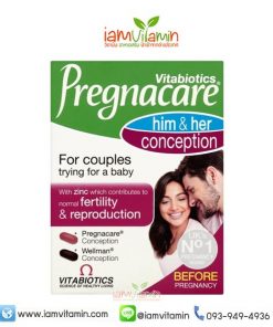 Vitabiotics Pregnacare Him & Her Conception วิตามิน เพิ่มโอกาสในการตั้งครรภ์