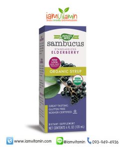 Nature's Way Sambucus Organic Elderberry Syrup 120ml ป้องกันหวัด