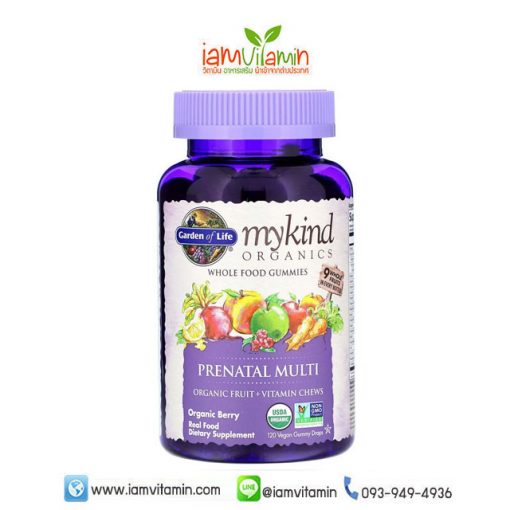 Garden of Life MyKind Organics Prenatal Multi Berry 120 Tablets